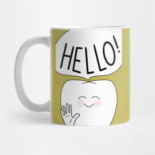 Molar saying hello! - for Dentists, Hygienists, Dental Assistants, Dental Students and anyone who loves teeth by Happimola Mug